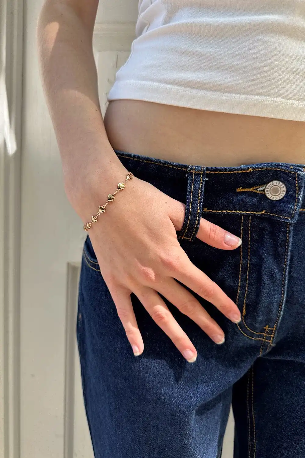 Heart Charm Chain Bracelet