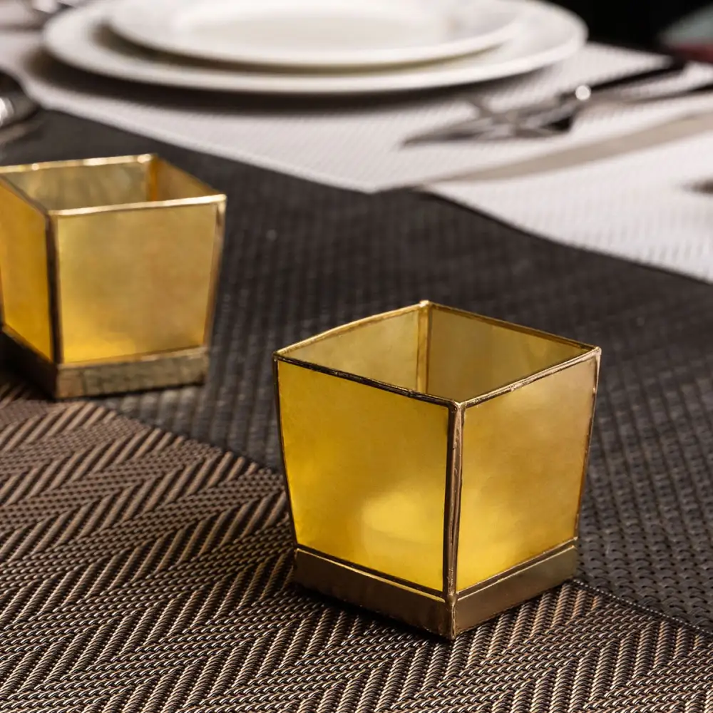 Green Shell Tealight Holder Table Accent