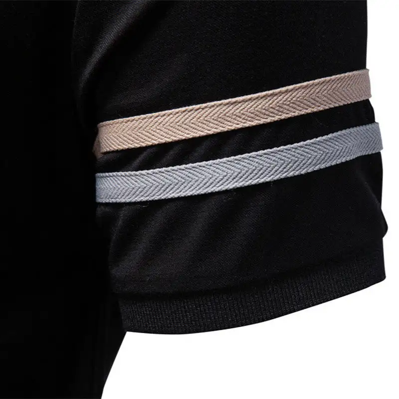 Contrast Trim Zip Front Polo Shirt