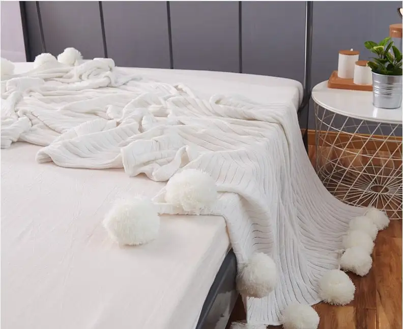 Pan Round Cotton Decorative Throw Blanket