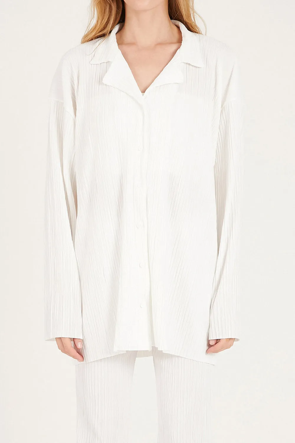 Oversized Plisse Shirt