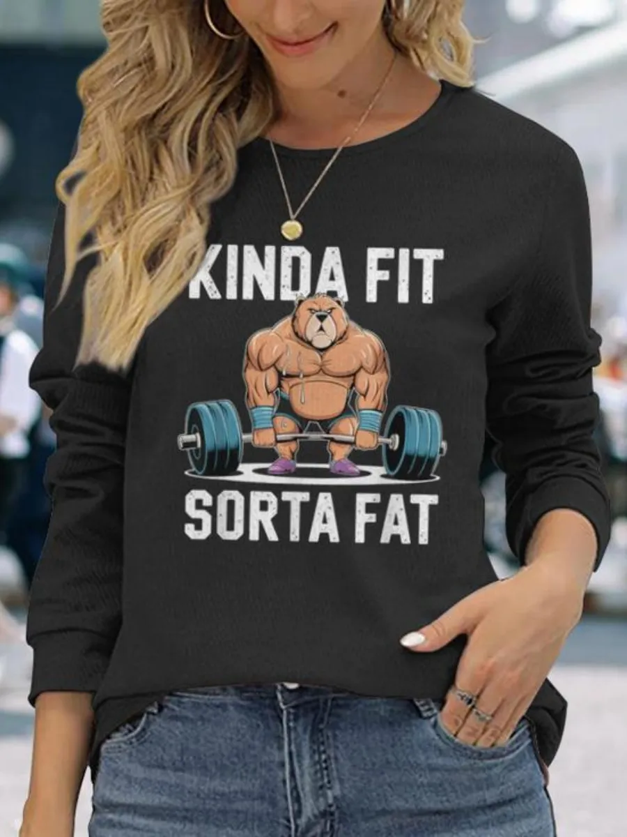 Gym Bear Printed T-Shirt
