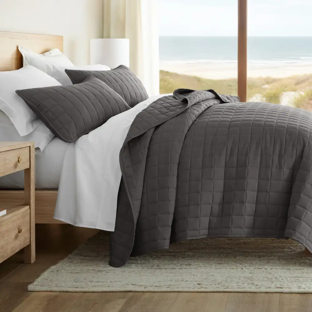 Square Quilted Coverlet Set