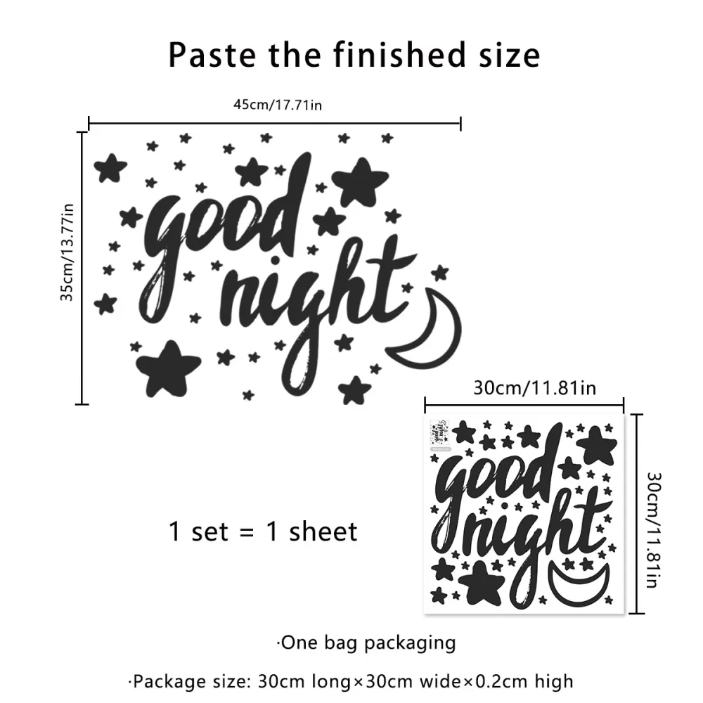 Good Night Star Wall Decal