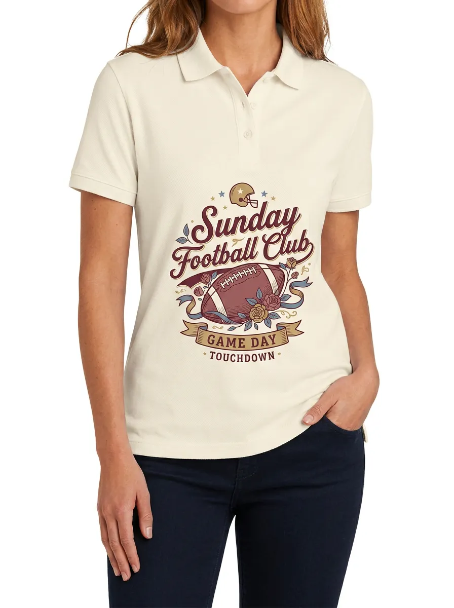 Sunday Football Club Floral Helmet Graphic Polo Shirt