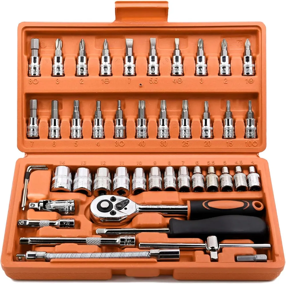 Ratchet Socket And Bit Tool Set