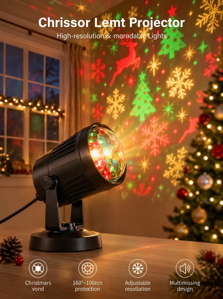 Reindeer Snowflake Christmas LED Light Projector