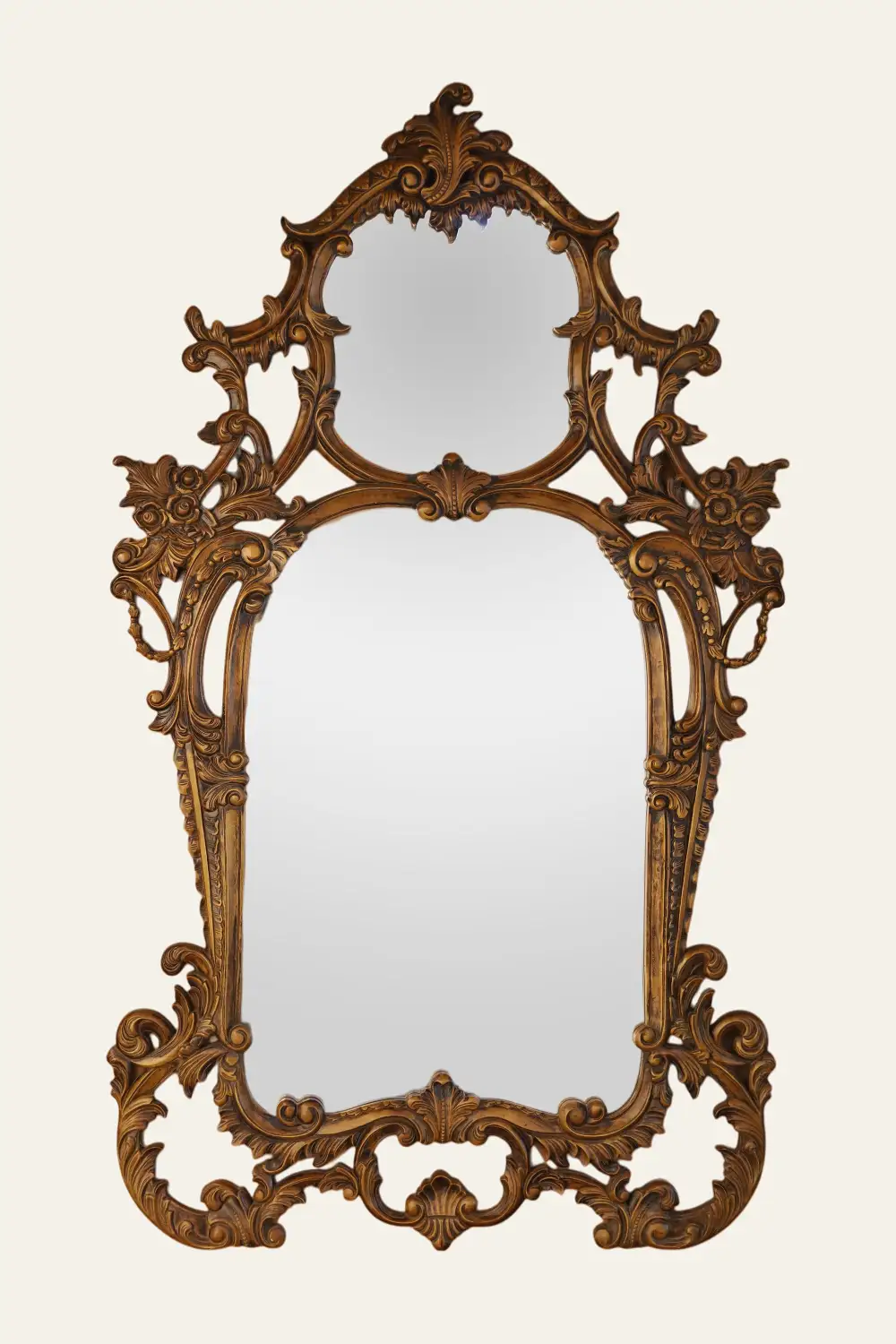 Scrollwork Carved Living Room Accent Mirror
