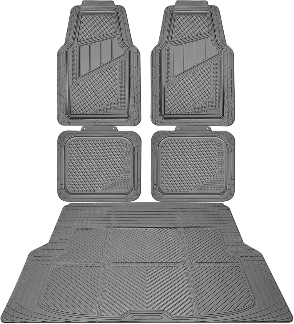 All Weather Rubber Vehicle Floor Mat Set