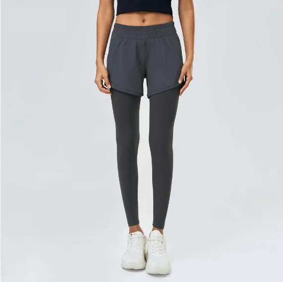 Layered Look Fitness Leggings