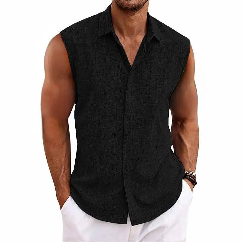 Camp Collar Button Cotton Shirt