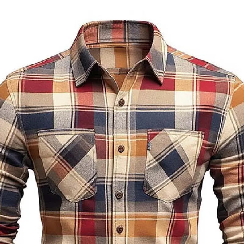 Relaxed Collar Check Shirt