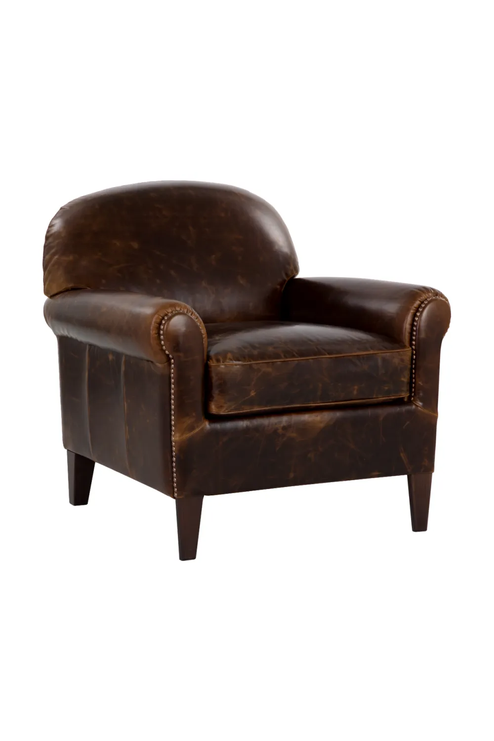 Sculpted Leather Lounge Chair