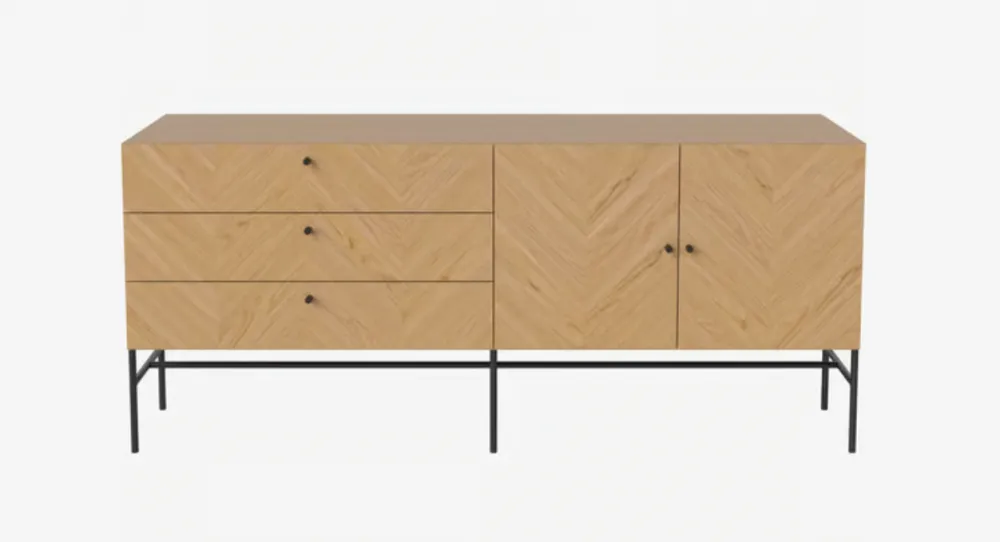 Drawer-Storage Metal Sideboard