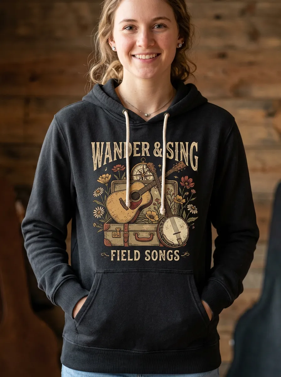 Floral Country Music Graphic Hoodie