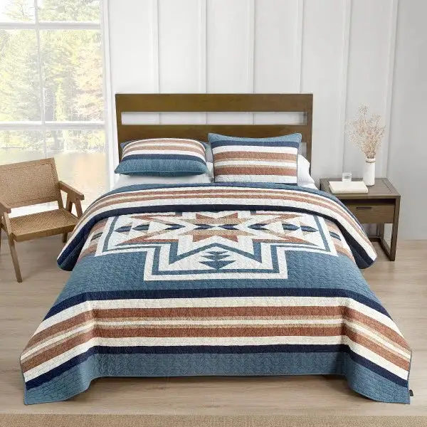 Understated Quilted Geometric Quilt Set