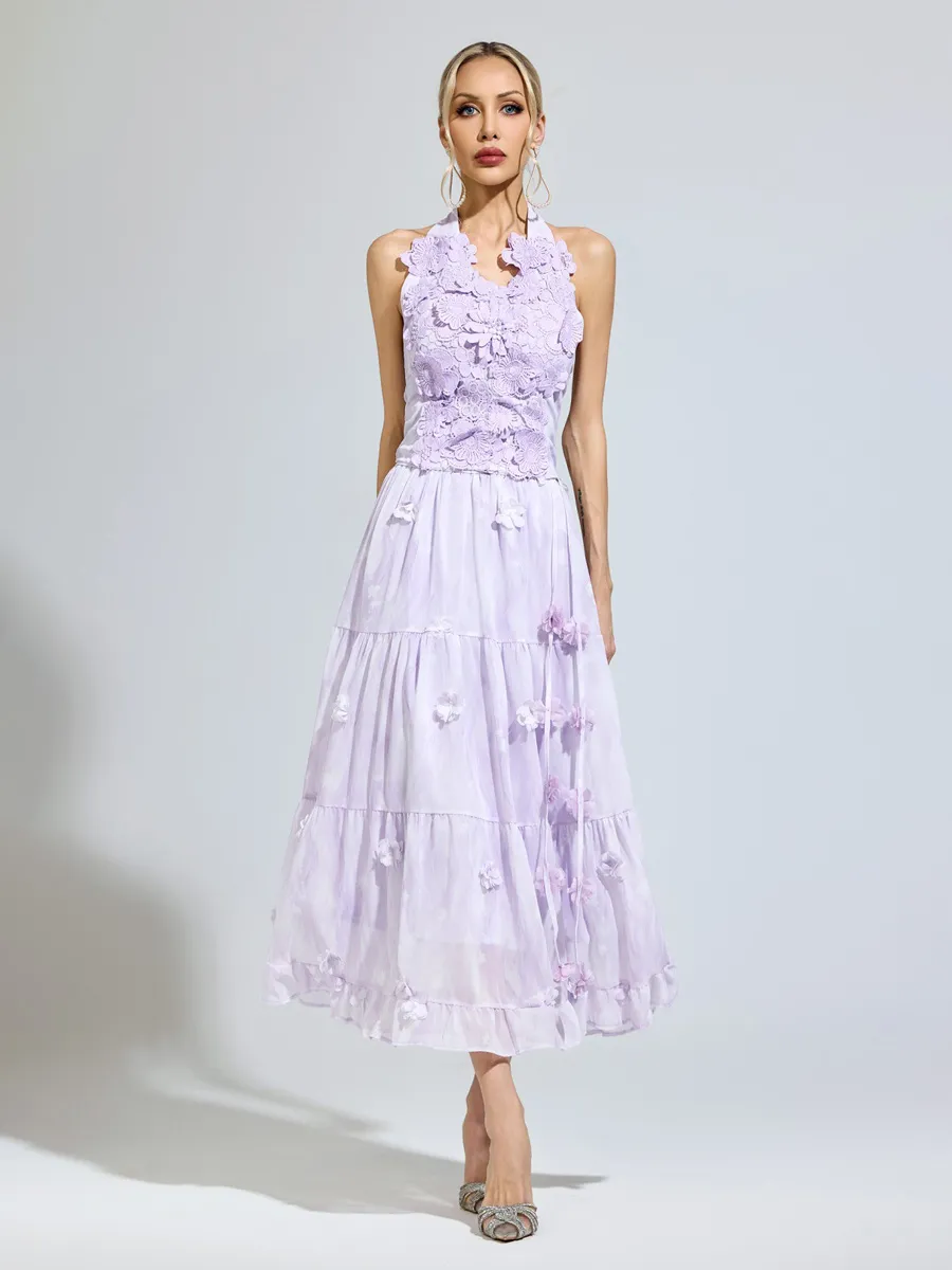 Talia Purple Lace Two-Piece Set