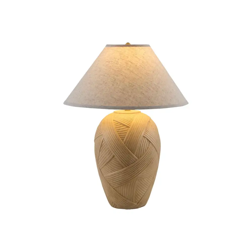 Linen Shade Ceramic Linen Stone Table Lamp