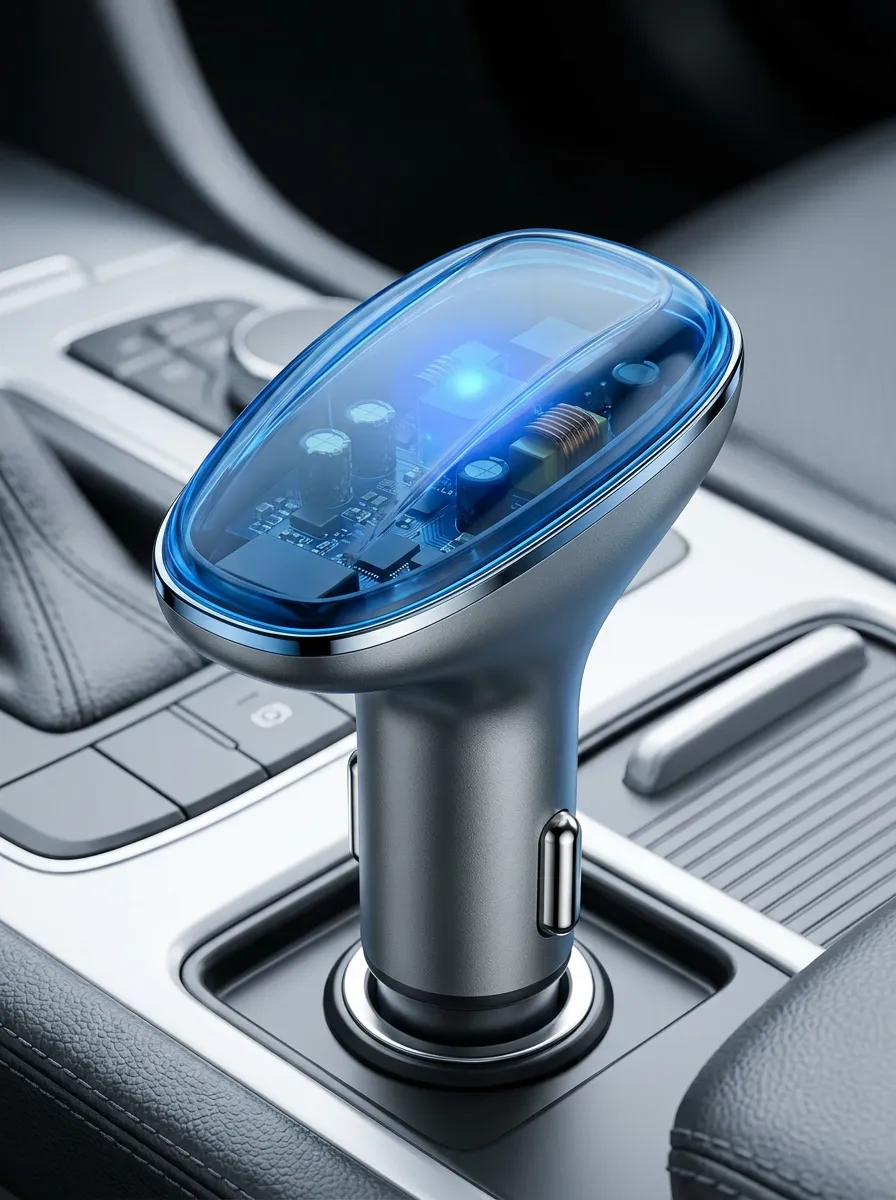 LED Circuit Detail Blue Accent Automotive Fuel Saver Accessory