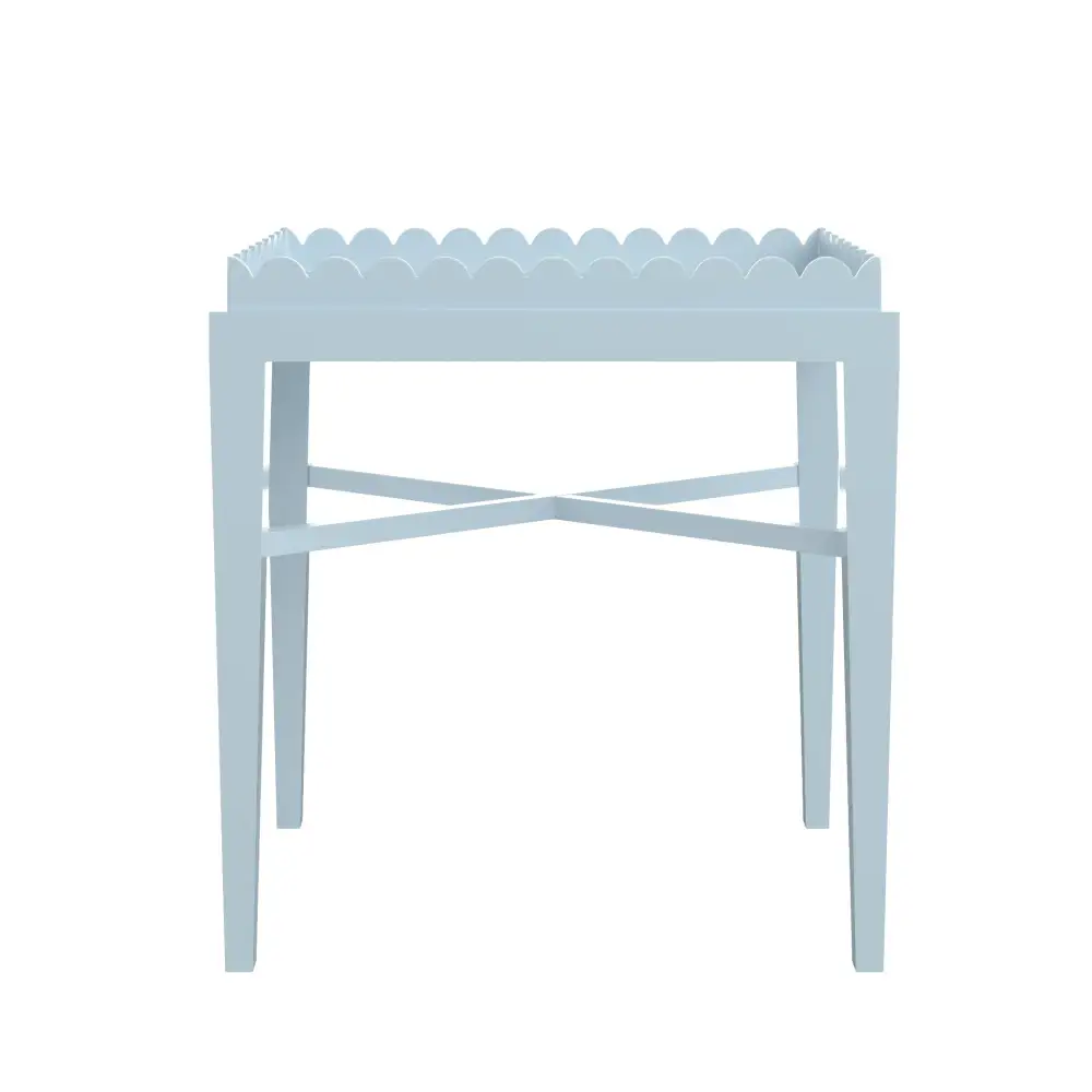 Modern Scalloped Side Table