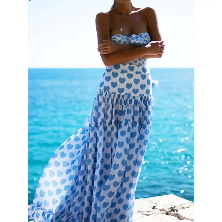 Women's Skirt Printed One-Piece Swimsuit