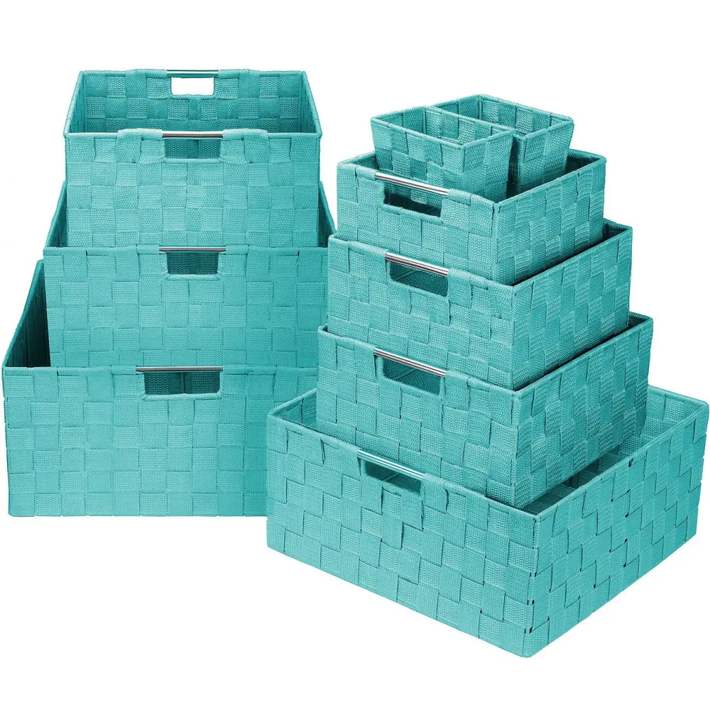 Basket Bin Set Double Woven Pack