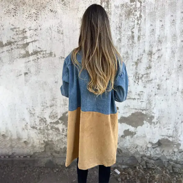 Denim Longline Trench Coat