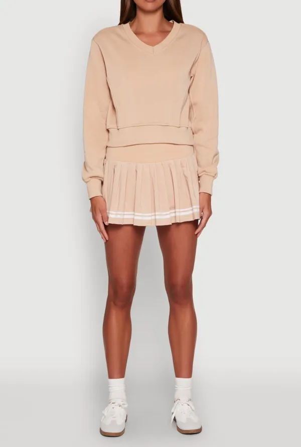 Pleated Short Skirt
