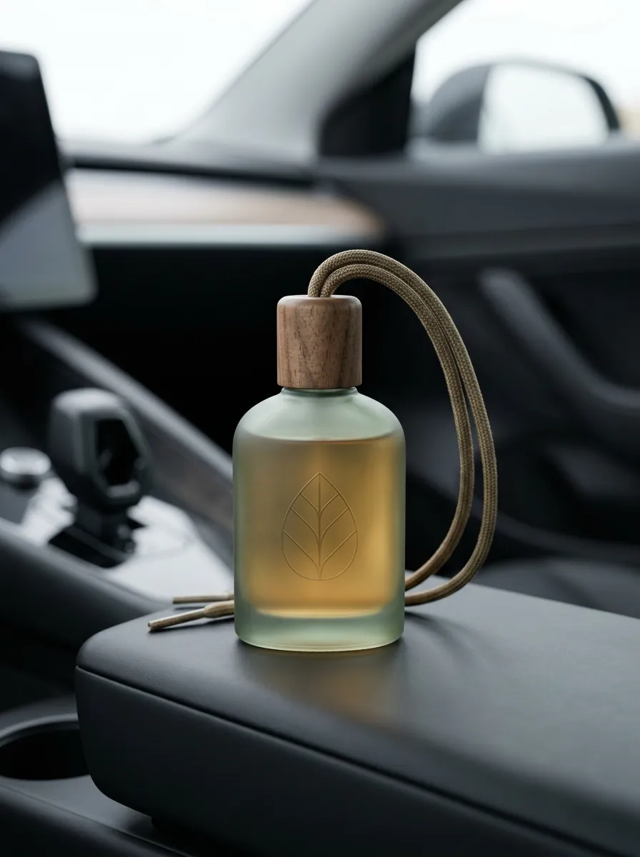 Glass Leaf Car Air Freshener