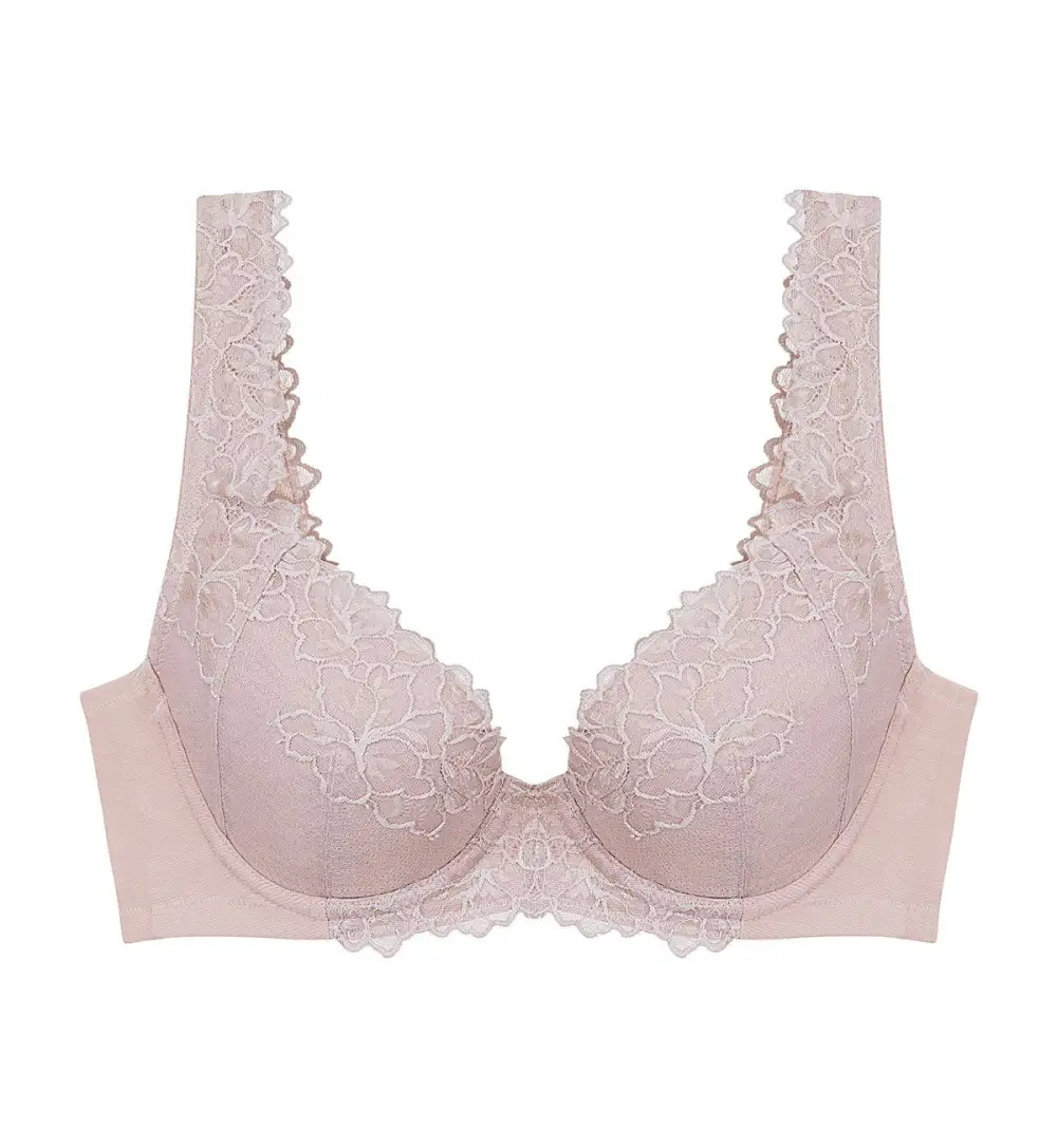 Women's Secure-Fit Wired Padded Lace Lightweight Breathable Bra