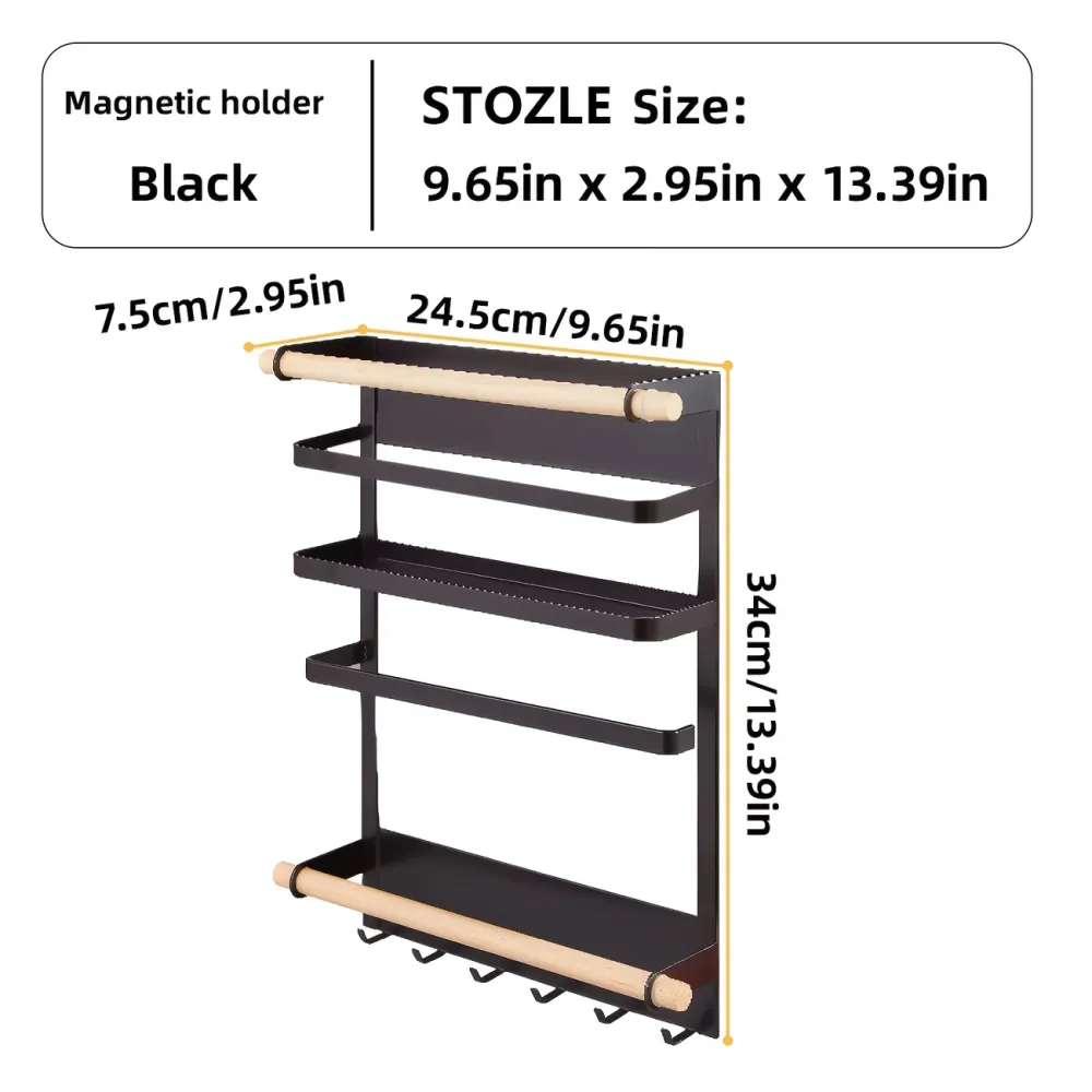 Magnetic Fridge Organizer Rack