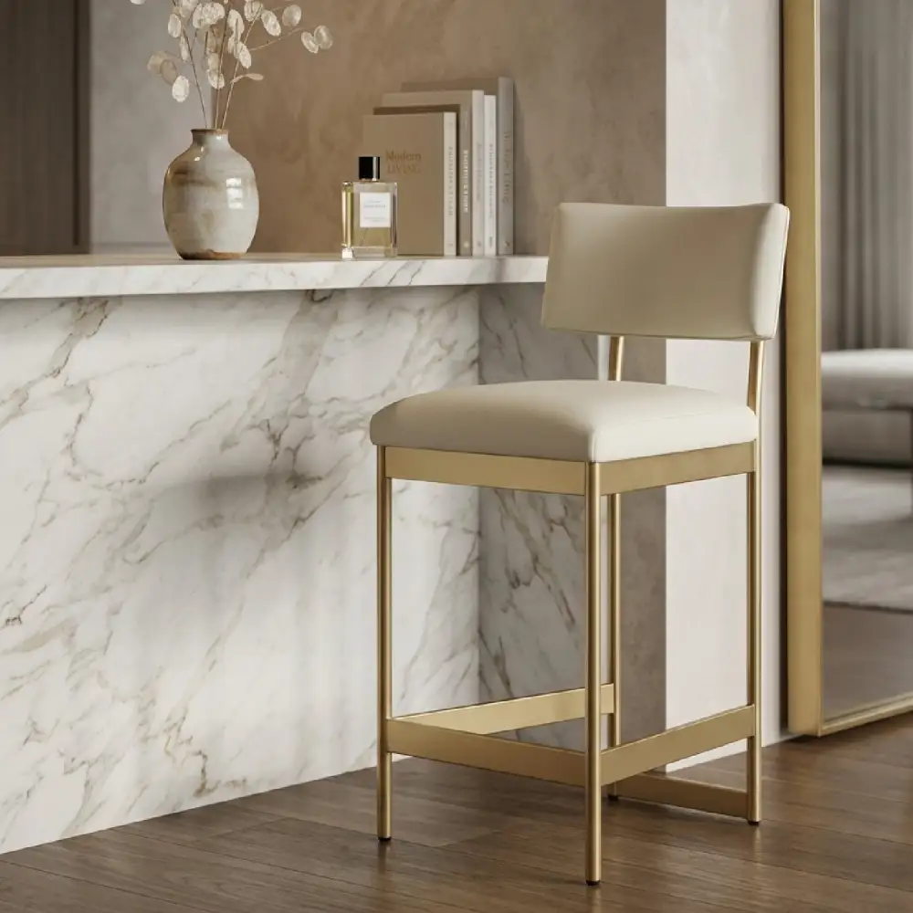Bar Leather Counter Stool