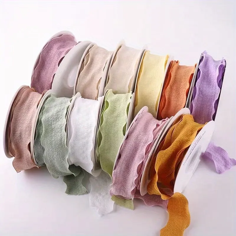 Pastel Ruffled Craft Ribbon