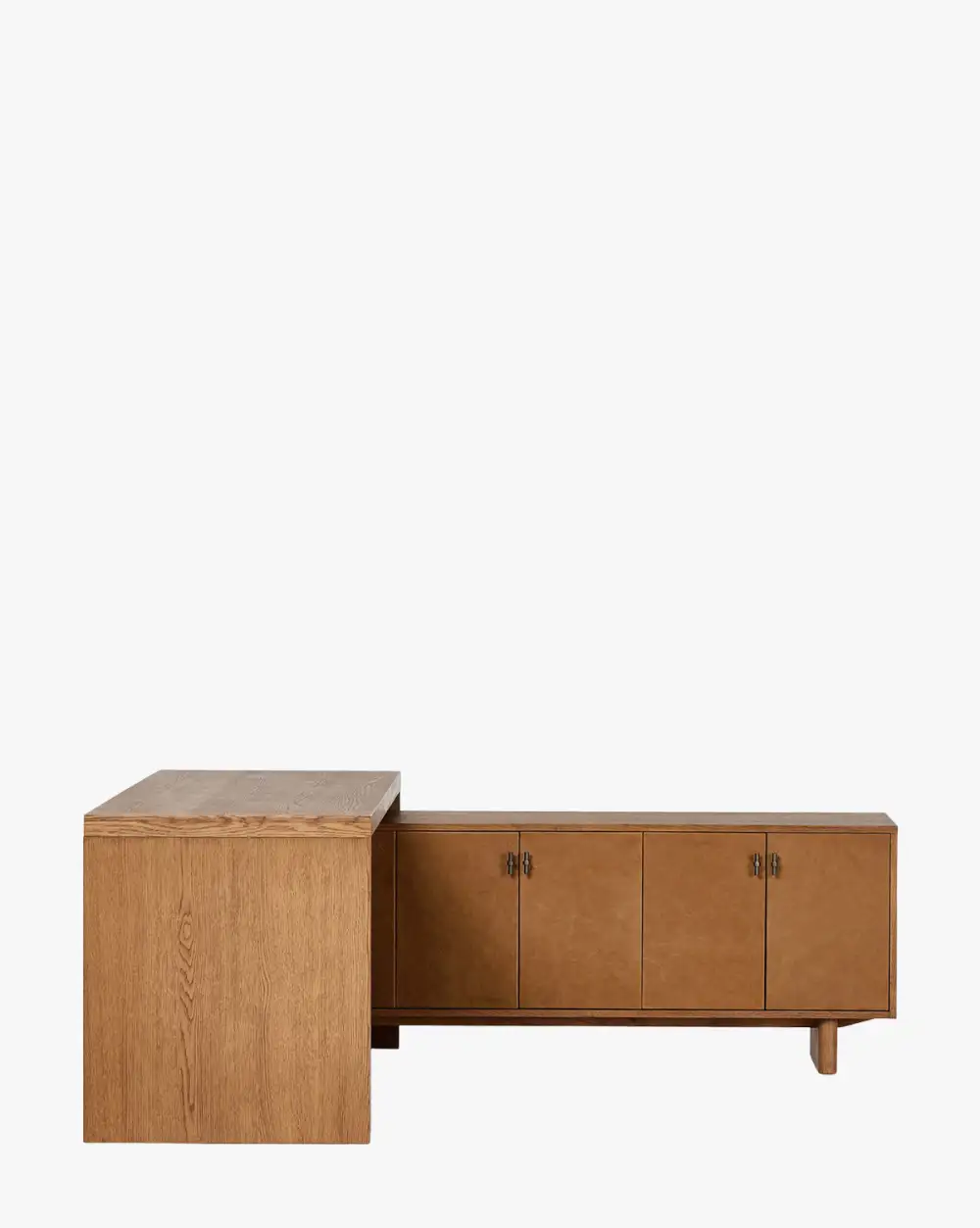 Everyday Storage Oak Desk