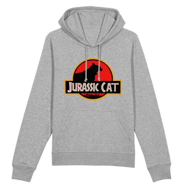 Dino Cat Graphic Pullover Hoodie