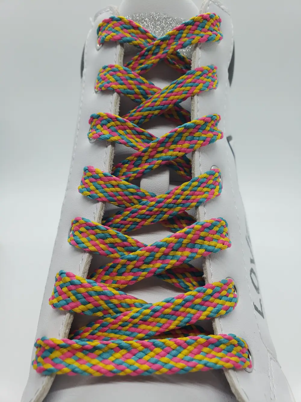 Vibrant Confetti Flat Shoelaces