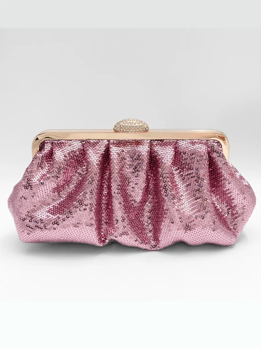 Ivana Fish-Scale Sequin Evening Bag