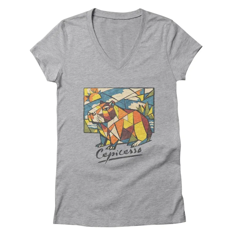 Capicasso Geometric V-Neck Tee