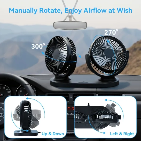 Adjustable Dual Car Fan