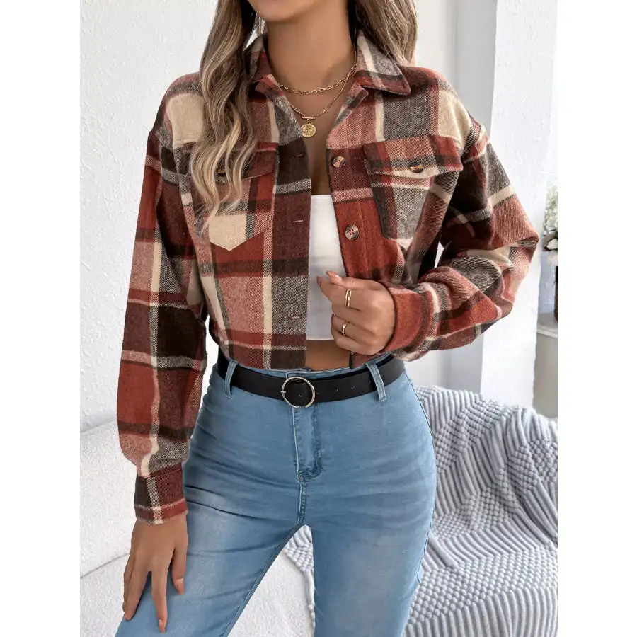 Button Up Cropped Jacket