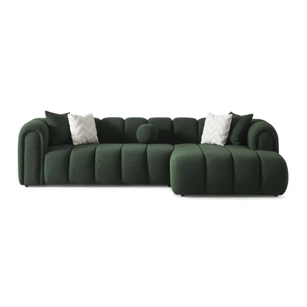 Relaxed Sectional Boucle Sectional Sofa