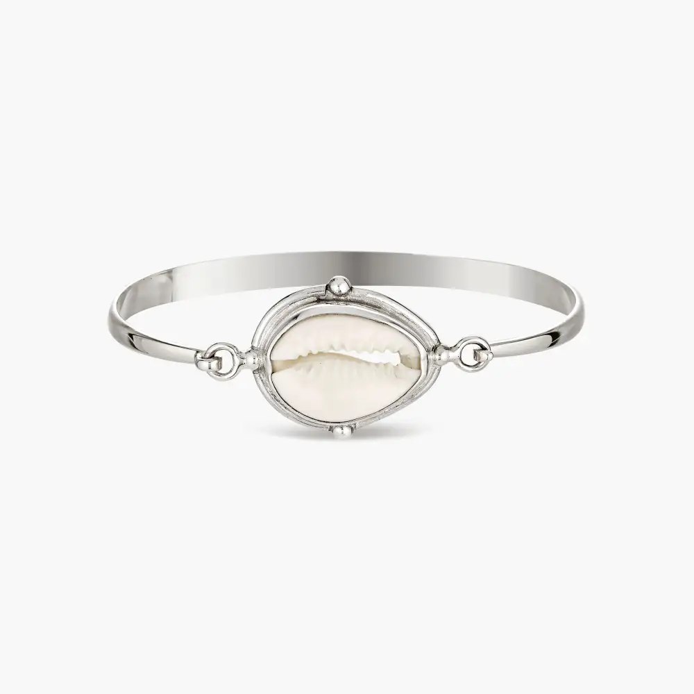 Ocean Cowrie Sterling Bangle