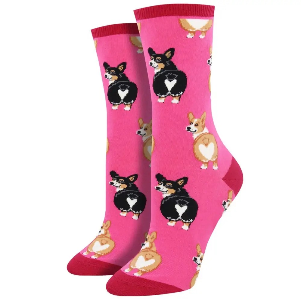 Flexible Animal-Motif Cotton Crew Socks