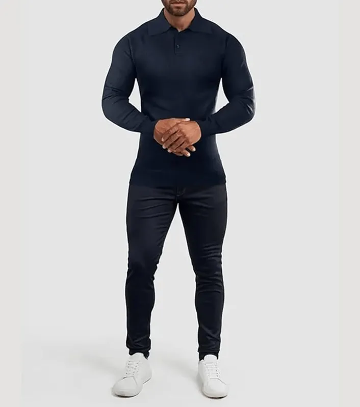 Navy Blue Soft Knit Sweater