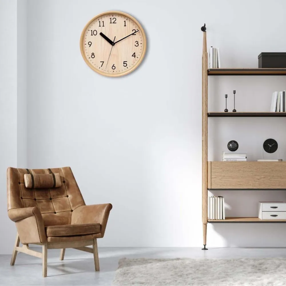 Wood Grain Silent Wall Clock