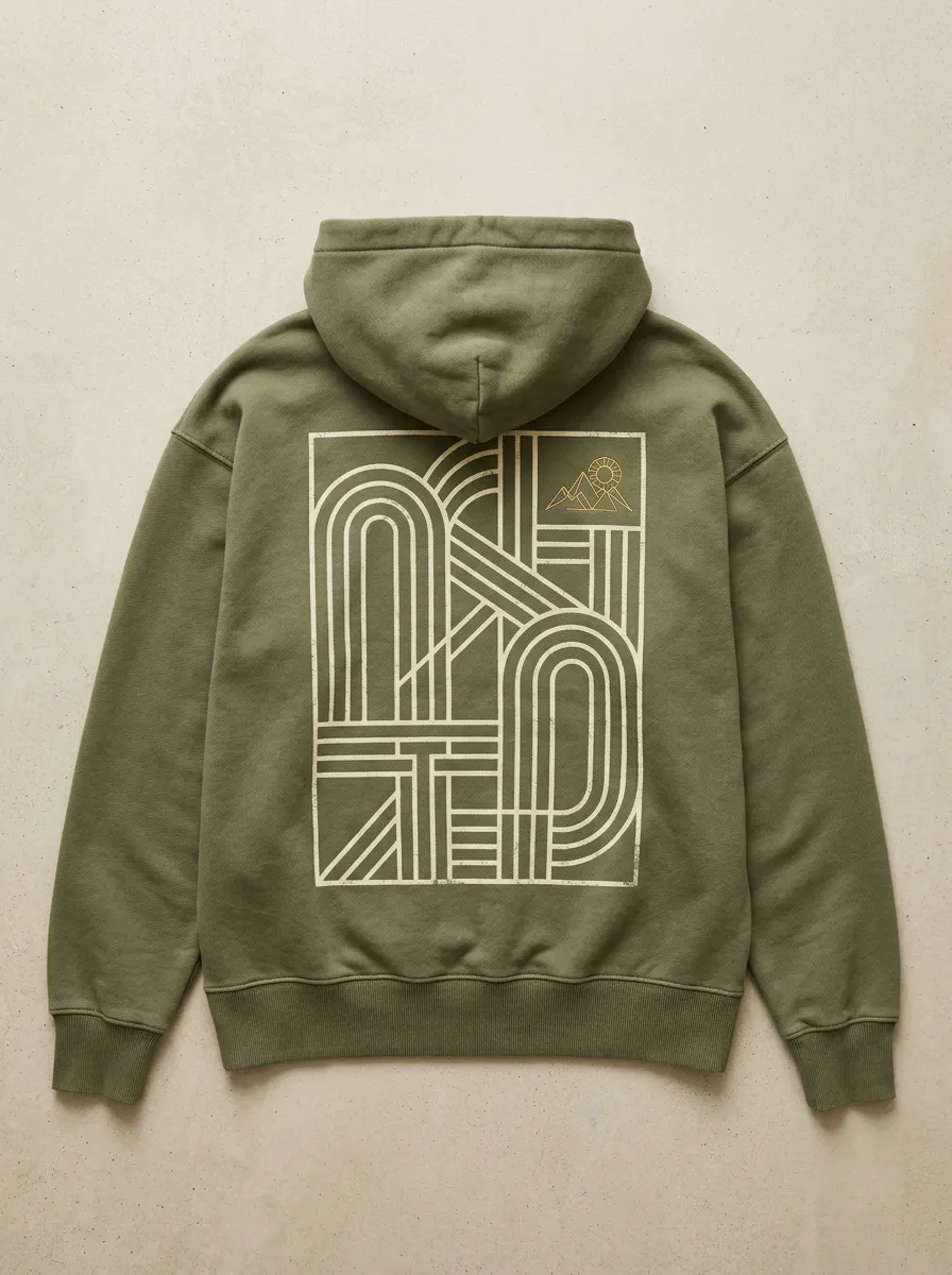 Geometric Mountain Hoodie