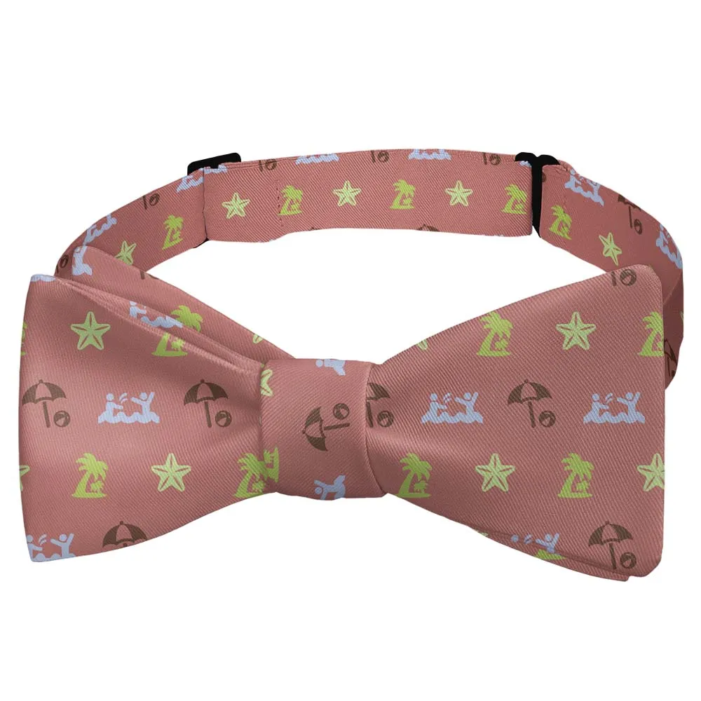 Beach with Friends Pattern Bow Tie