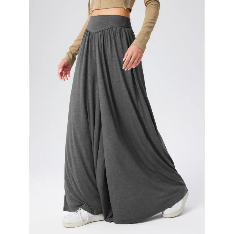 Relaxed High Waist Wide Leg Pants
