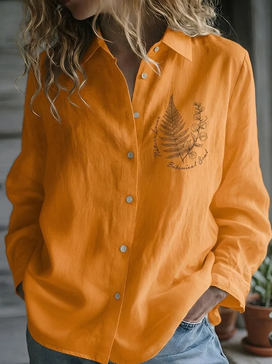 Nature Lover Botanical Casual Shirt Casual