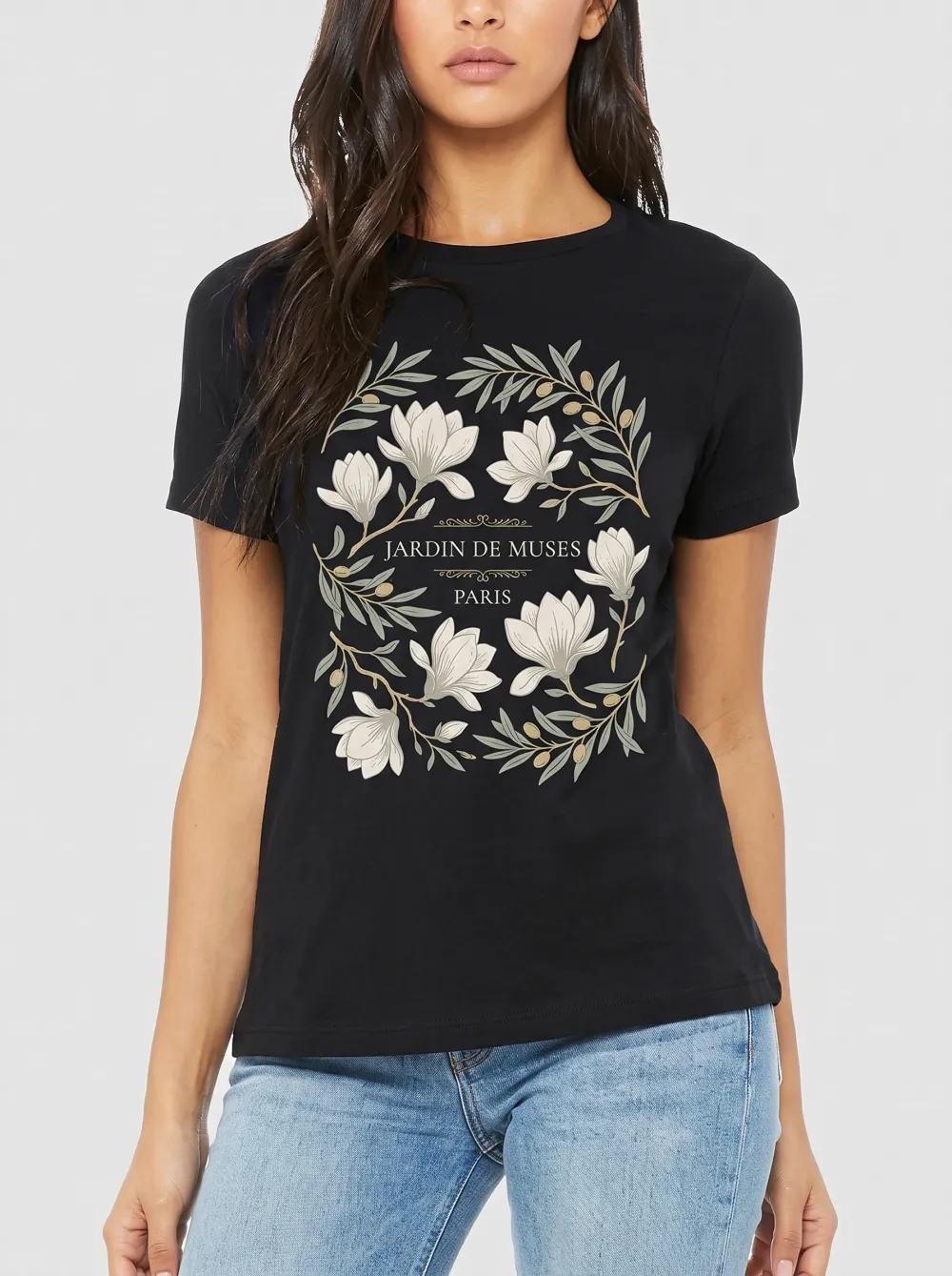 Women's Floral Jardin De Muses Printed T-shirt
